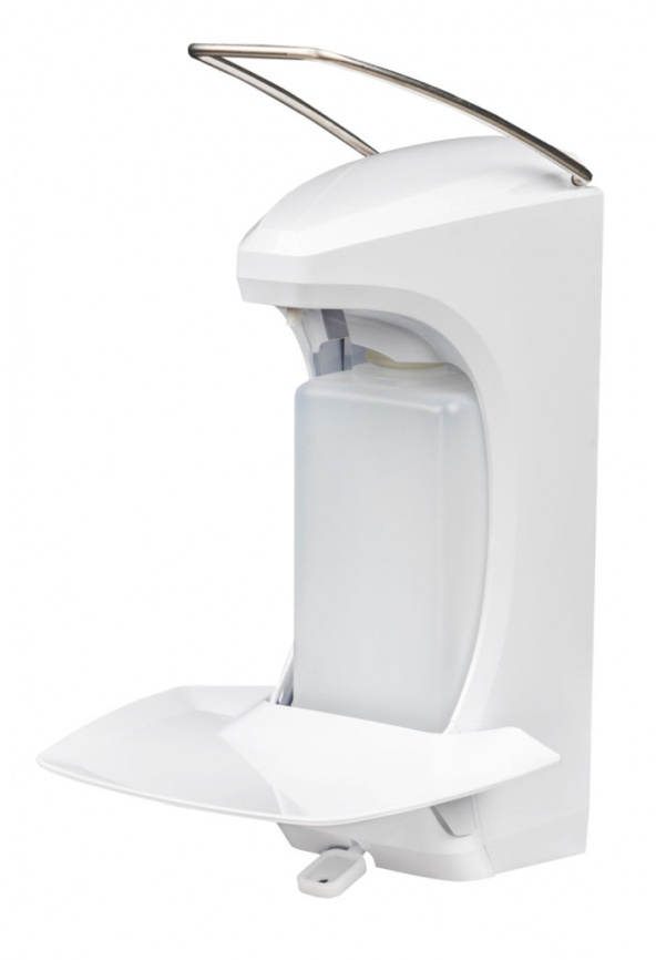 Диспенсер локтевой для антисептика с каплеуловителем RX 10 M (1000 мл.) фото 2