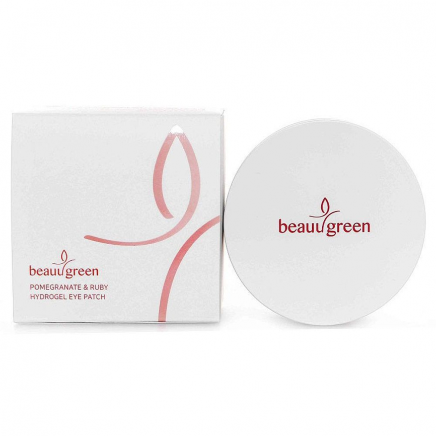 Патчи для глаз с экстрактом граната и рубиновой пудрой BeauuGreen 90г фото 5