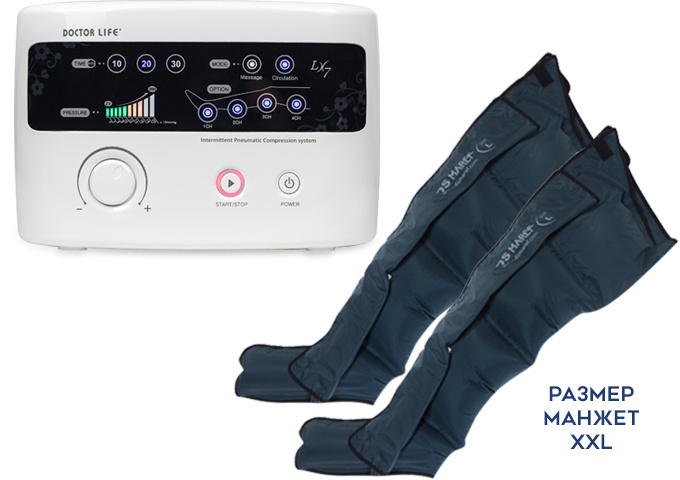 Аппарат прессотерапии и лимфодренажа LX7 + манжеты для ног XXL фото 1